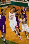 Morton's Kirkland Clark drives to the basket 