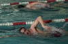 Munster High School's Kevin Behrens swims freestyle