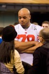 Hoosier, Illini players bond on Giants O-line