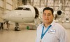 Vet Cruz Rosales at Gary Jet Center