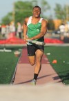 Valparaiso's Muyenda Burnett was second in the pole vault at Thursday's Portage Sectional.