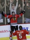 Blackhawks edge Blues 3-2 in OT