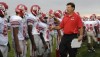 T.F. South football coach addresses the team before last year's season opener