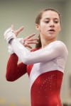 Crown Point freshman Hannah Best scored a 9.35 on floor at Saturday's DAC gymnastics meet.