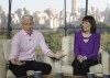 Anderson Cooper and Mother Gloria Vanderbilt on the set of "Anderson" Daytime Talk Show