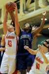 Merrillville's Jasmyne Miller, Andrean's Brittany Anderson and Natasha Zurek