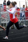 T.F. South runner Kelli Herlitz sprints in the 100 dash