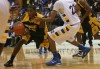 Lew Wallace's Branden Dawson attempts to drive