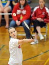T.F South badminton doubles smash competition at state badminton