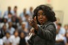 Court clerk falls, then shoots basket while encouraging students to push through tough times