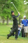 Lake Central's Rob Barker reacts after he realized his tee shot went out of play on No.18 Friday afternoon at the Uebele Invitational.