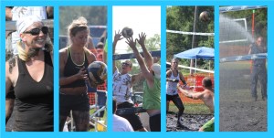 Volleyball players get filthy for a good cause