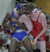 Tyshon Edmund of Bloom Twp. wrestles Marist's Matt Sears