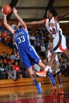 Lake Central's Jessica Bell shoots against West Side's Jerrica Nea