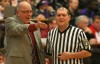 Portage coach Rick Snodgrass argues a call with referee Larry Samano on Friday.