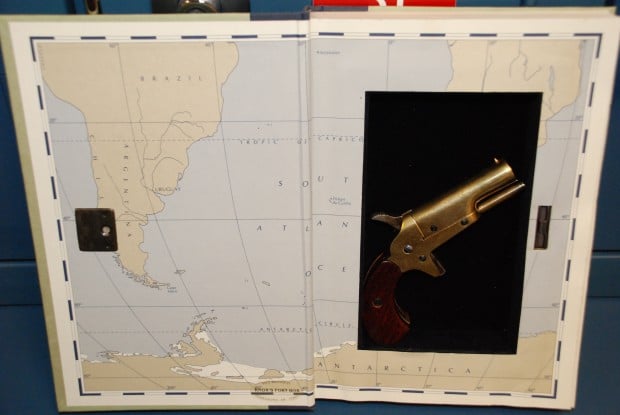 Gun found in donated book