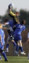 Lake Central's goalie Brandon Cloutier