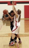 Washington Township's Natalee Kwiatkowski tries to find room