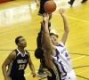 Bishop Noll's Larry Crisler, Marquette Catholic's Ryan Fazekas