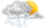 Scattered thunderstorms possible