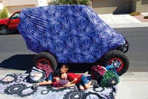 Young twins invent off-road ‘Buggie Bags' 