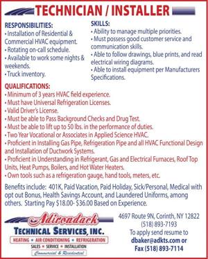 Technician Installer
