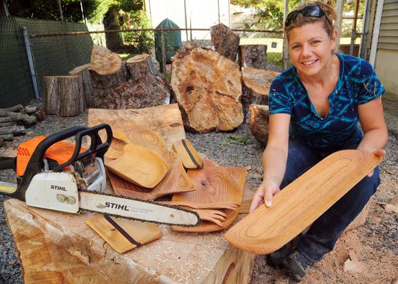 Somers Point woman adept at turning potential of piece of fallen tree into art