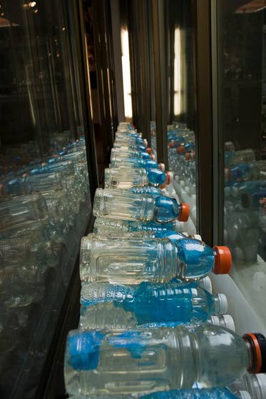 Plastic bottles are turned into art in Galloway