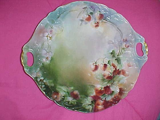 Antiques & Collectibles: Limoges porcelain plate probably decorated in U.S.