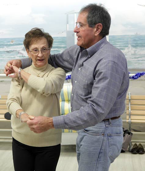Ballroom dance class meets twice each week at Seashore Gardens