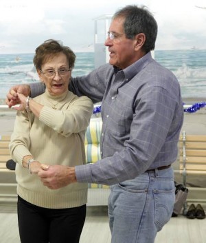 Ballroom dance class meets twice each week at Seashore Gardens