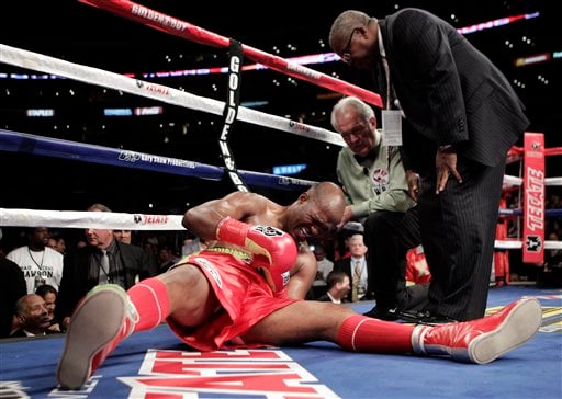 Bernard Hopkins hurt Oct. 15, 2011