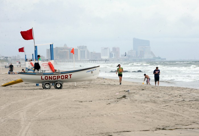 labor day beach scene