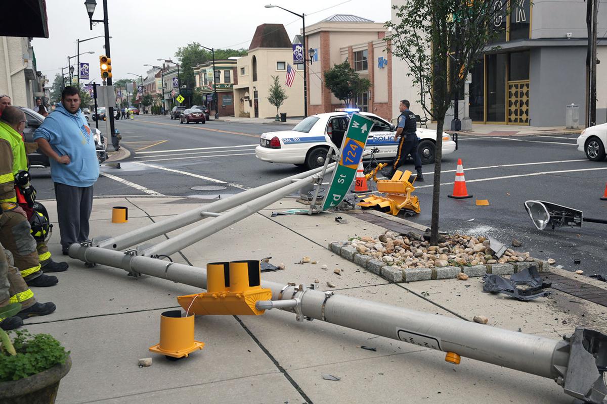 Traffic signal downed after onecar Hammonton crash Motor Vehicle