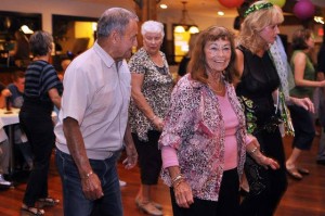 Lining up to dance