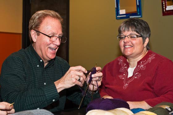 Scarf It Up pairs friendly get-together with program of knitting for charity