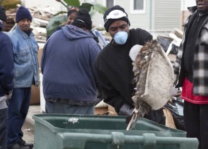 Volunteers gather to help A.C. clean Sandy debris off streets