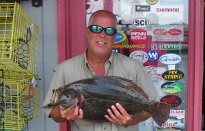 Lou Santoro with flounder