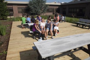 Ocean City Intermediate School adds rain garden to its courtyard