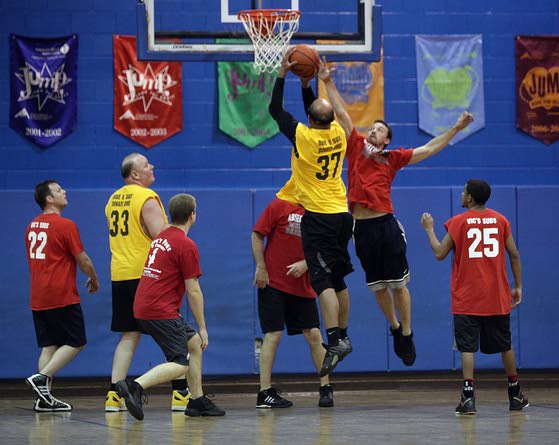 To compete in this league, players must be volunteer youth coaches in Absecon