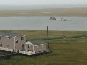 House In Grassy Sound Floats Away After Coastal Storm