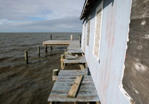  : Damaged homes on South Beach Ave on the Delaware Bay in Reeds Beach, Middle Township. Residents of Cape May County deal with the clean-up in the wake of Hurricane Sandy. Wednesday Oct. 31, 2012. (Dale Gerhard/Press of Atlantic City)
 - Photo by Dale Gerhard