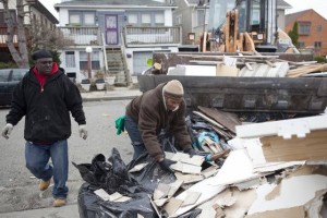 Volunteers gather to help A.C. clean Sandy debris off streets