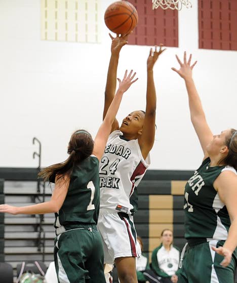 Cedar Creek girls basketball team wins first varsity game in school history