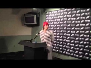 Nick Foles talks about the Eagles' loss to the Redskins, Dec. 23, 2012