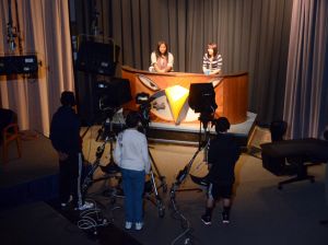 in the schools tv studio