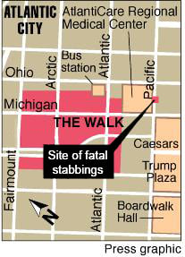 Site of stabbings