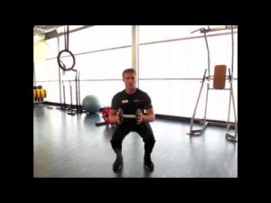 Your Workout: Squat with knee lift and torso rotation
