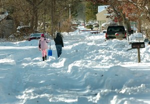 Unplowed streets