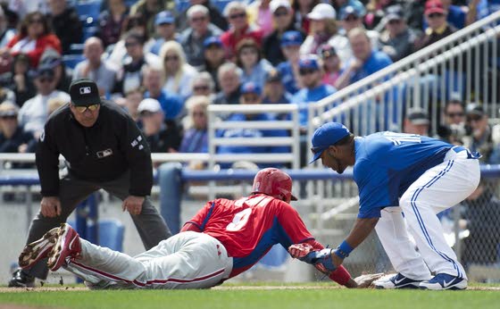 Ryan belts homer off Dickey, but Phillies lose to Blue Jays